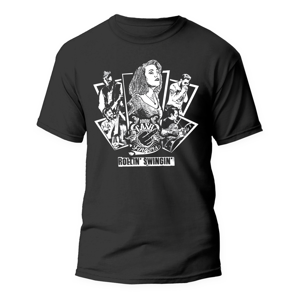 Camiseta - gira primer disco Rollin' Swingin' Jodie Cash Fingers